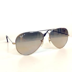 RAY-BAN Aviator Gradient Blue/Grey Sunglasses